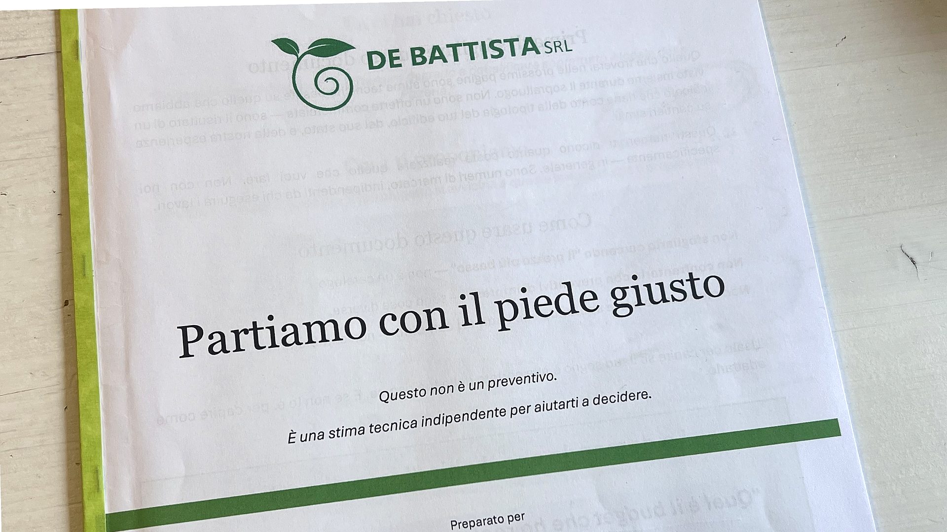 Partiamo con il piede giusto